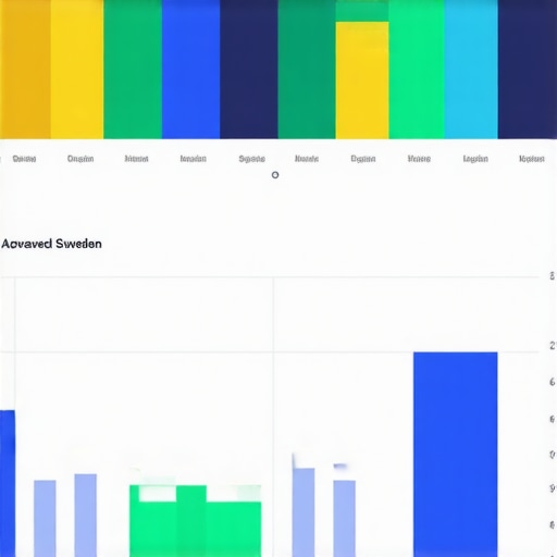 Data analysis chart showing regional search trends in Sweden