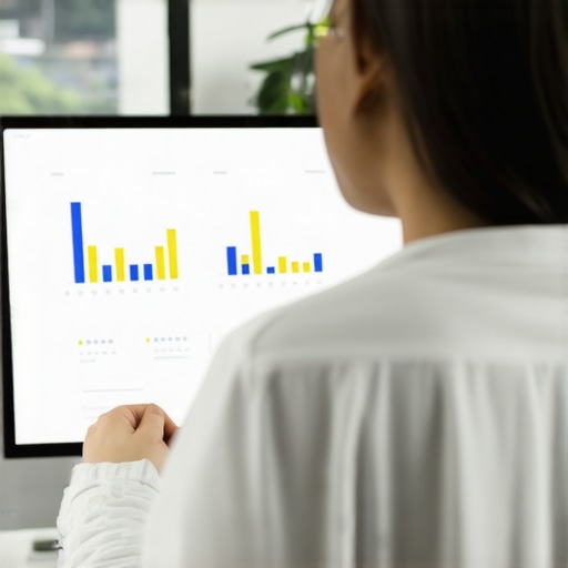 Person studying Swedish SEO analytics on computer