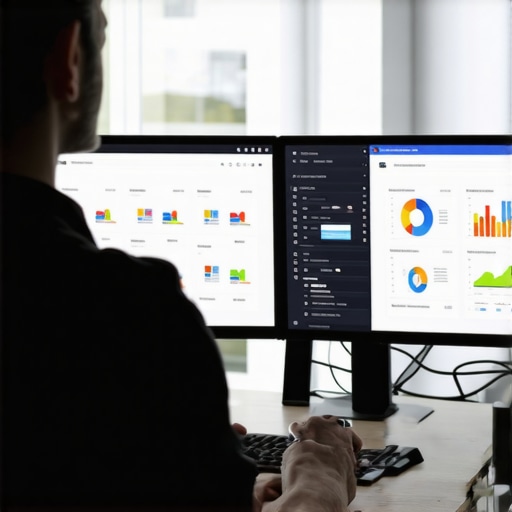 SEO expert working with Swedish search analytics on computers.