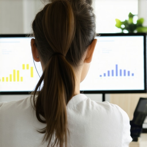 Person working on Swedish SEO keyword analysis on a laptop with data charts