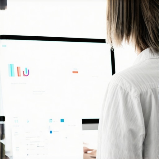 Person analyserar SEO-data på datorn med svenska webbsidor