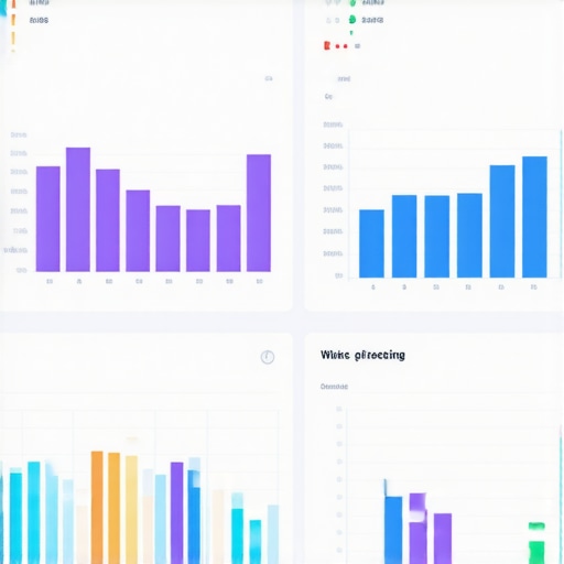 SEO analytics dashboard showing graphs and keyword data