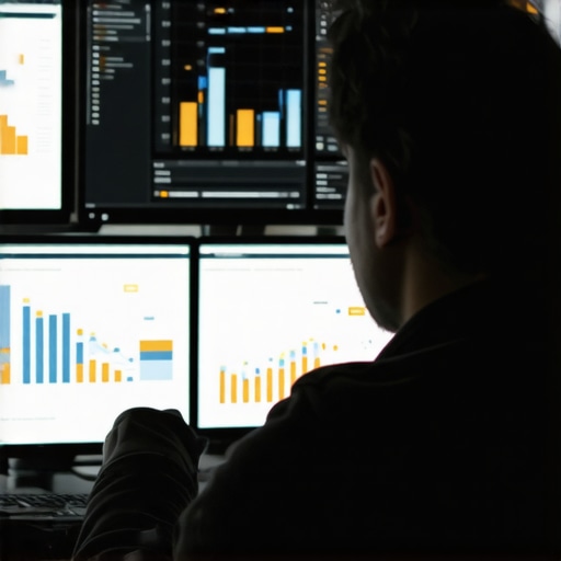 Person som analyserar SEO-rapporter på datorer