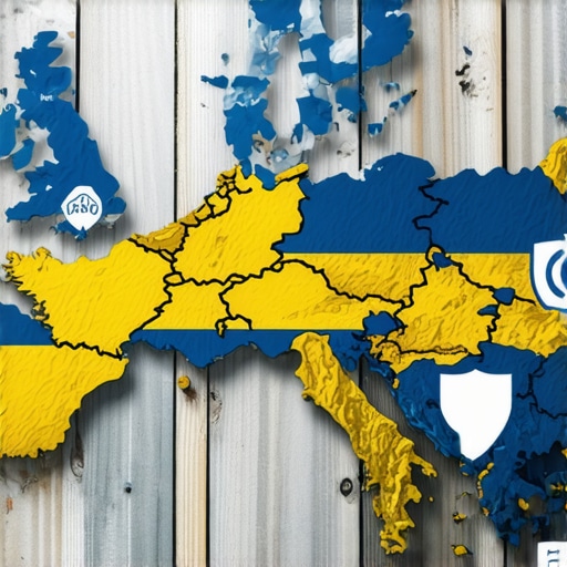 Swedish map with SEO icons surrounding it, symbolizing local SEO strategies suited for Sweden