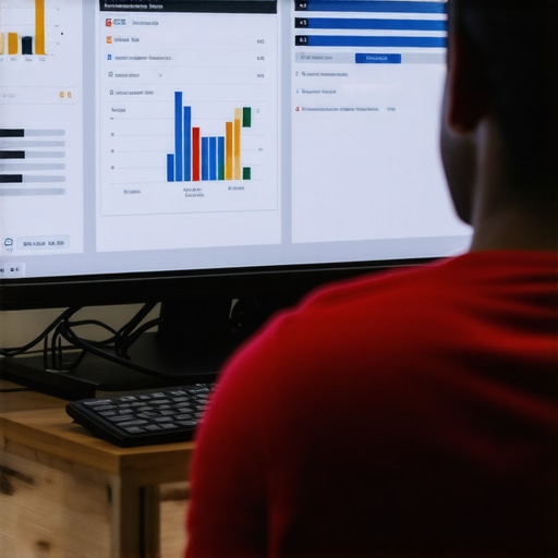 A person reviewing SEO analytics for Swedish market on a laptop