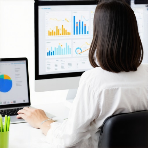 Person reviewing SEO analytics on a computer