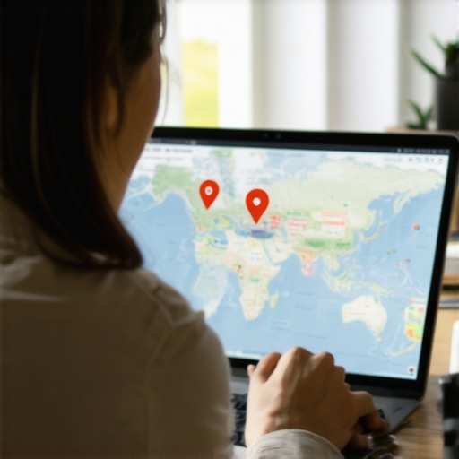 Person analyzing SEO data for local search optimization