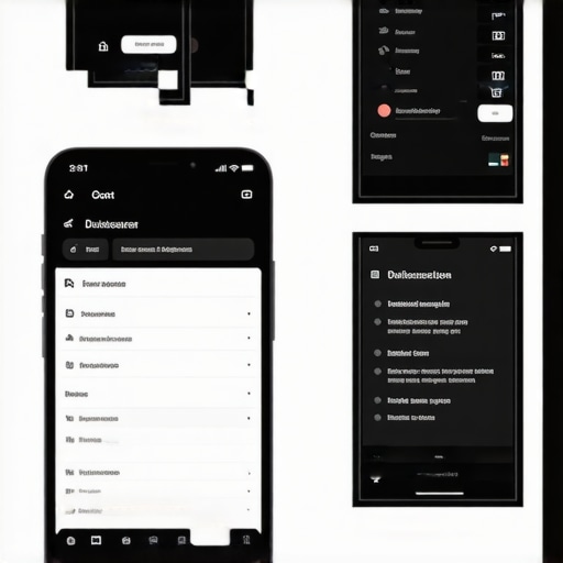 Illustration of a responsive mobile website layout